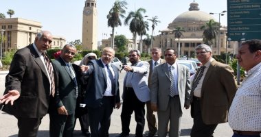 رئيس جامعة القاهرة يتفقد استعدادت الحرم الجامعى للعام الدراسى الجديد