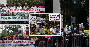 مسلمو أمريكا ينددون بالعنف ضد الروهينجا أمام مقر الأمم المتحدة
