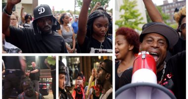احتجاجات فى سانت لويس ضد تبرئة شرطى قتل أمريكيا من أصل أفريقى