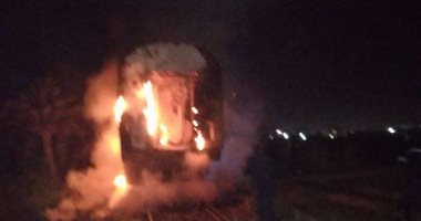 إستئناف قطار 89 رحلته للقاهرة بعد السيطرة على حريق عربة الباور الخلفية 