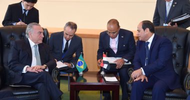 الرئيس السيسي يبحث مع نظيره البرازيلى فى نيويورك تعزيز علاقات البلدين