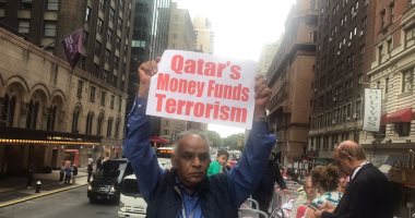 بالصور.. مسيرة الجالية المصرية بنيويورك تواصل فضح قطر وتتجه لمقر إقامة تميم