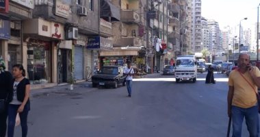 محافظة الإسكندرية تخلى شارع 45 من الإشغالات وتسهل حركة المرور