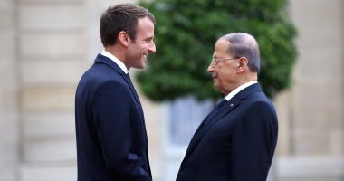 بالصور.. الرئيس اللبنانى يلتقى نظيره الفرنسى فى قصر الإليزيه