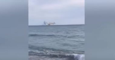 ننشر فيديو مصرع طيار إيطالى بعد سقوط طائرته فى البحر  