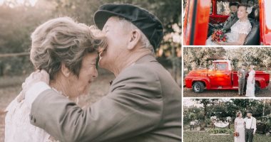بعد ماشاب عملوله فوتوسيشن.. عروسان يلتقطان صور الفرح بعد 60 سنة جواز