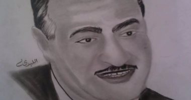 قارئ يشارك ببورتريه للزعيم جمال عبد الناصر فى ذكرى وفاته