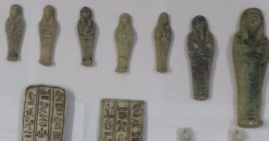 بالصور.. الداخلية تضبط 59 قطعة أثرية بينها تماثيل لآلهة فرعونية بأسيوط
