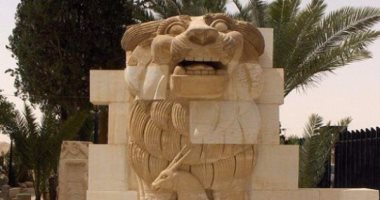 بعد ترميمه.. كل ما تحبه عن تمثال أسد اللات السورى 