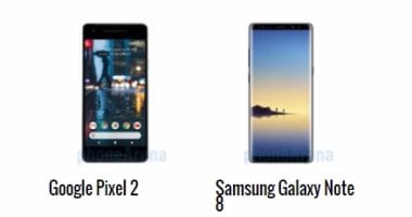 إيه الفرق.. أبرز الاختلافات بين هاتفى جوجل Pixel 2 وجلاكسى نوت 8