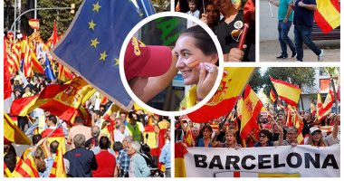 مئات الآلاف يحتشدون فى إسبانيا لرفض انفصال كتالونيا ودعم وحدة بلادهم