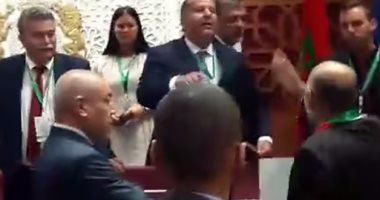 شاهد لحظة طرد الوفد الإسرائيلى من جلسة "الجمعية البرلمانية من أجل المتوسط" بالمغرب