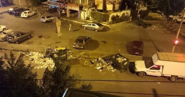 شكاوى من انتشار القمامة بشارع دمشق فى مصر الجديدة