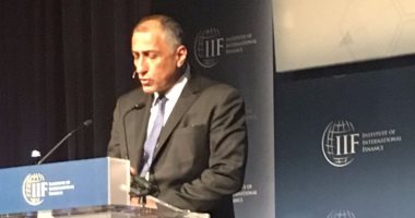 طارق عامر يلقى كلمة حول فرص وتحديات الاقتصاد المصرى أمام معهد التمويل الدولى