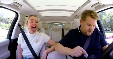 بالفيديو.. مايلى سايروس تقدم أغانيها فى Carpool Karaoke مع جيمس كوردون