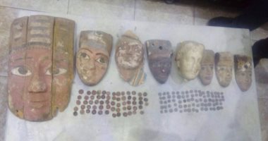 بالصور.. القبض على تاجر بحوزته 149 قطعة أثرية فى بنى مزار بالمنيا
