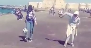 بالفيديو..شاهد مهارات بنات إسكندرية فى لعب كرة القدم