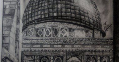 بالصور.. قارئة تشارك "اليوم السابع" بموهبتها فى الرسم بالرصاص والفحم
