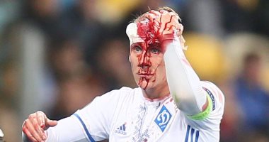 بالصور.. إصابة مرعبة لمدافع دينامو كييف فى الدوري الأوروبي 