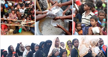 جيش بنجلاديش يوزع مساعدات إنسانية على مسلمى الروهينجا  