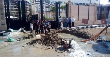 رئيس مياه القناة يتابع أعمال إصلاح خط طرد محطة رافع بالقنيطرة غرب