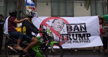 بالصور.. تظاهرات فى الفلبين ضد زيارة ترامب