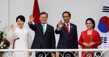 بالصور.. رئيس إندونيسيا يستقبل نظيره الكورى الجنوبى فى العاصمة جاكرتا