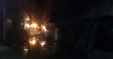 غرق شارع حشاد بعزبة النخل فى مياه الصرف الصحى