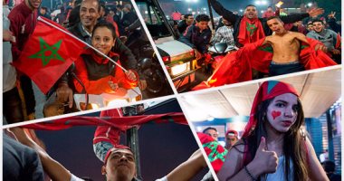 احتفالات عارمة فى شوارع المغرب بعد التأهل لكأس العالم