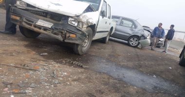  6 سيارات إسعاف تنقل مصابى حادث طريق شبرا بنها الحر للمستشفيات