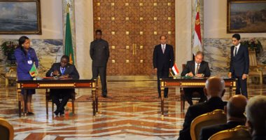 الرئيس السيسى يشهد مع نظيره الزامبى توقيع اتفاقيات التعاون بين البلدين (صور)