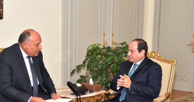 السيسى يجتمع بوزير الخارجية ويؤكد موقف مصر الثابت لصيانة التضامن العربى