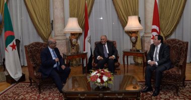 بدء اجتماع وزراء خارجية مصر وتونس والجزائر حول الشأن الليبى بالقاهرة 