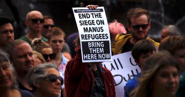 صور.. مظاهرة فى أستراليا ضد المعاملة السيئة للاجئين بمراكز الاحتجاز