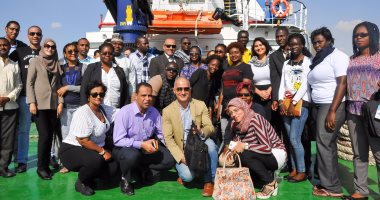 "قناة السويس" تستقبل وفدين من كلية الدفاع الوطني واتحاد الصحفيين الأفارقة