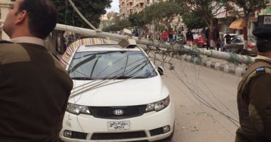 صور..سقوط عمود كهرباء والعناية الإلهية تنقذ الشارع من كارثة بكفر الشيخ