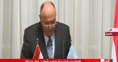 سامح شكرى: مصر تعمل على تحقيق السلام العالمى بالتعاون مع الأمم المتحدة