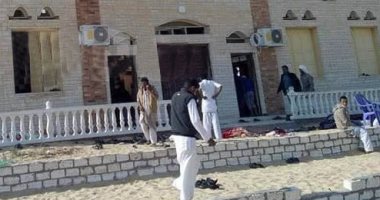 مصادر: 54 شهيدا و85 مصابا فى حادث تفجير مسجد الروضة بالعريش