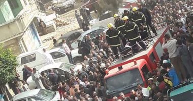 صور.. الآلاف يشيعون جنازة الضابط الشهيد بمسقط رأسه بقرية الحصفة بكفر الشيخ