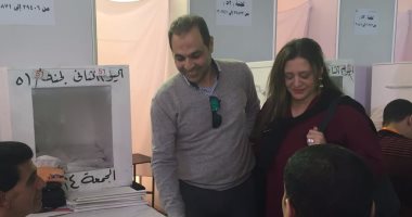تامر عبد الحميد وأحمد عيد عبد الملك يصوتان فى انتخابات الزمالك
