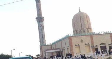 قرية الرحامنة بدمياط تتشح بالسواد لاستشهاد احد أبنائها بحادث مسجد الروضة 
