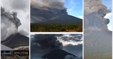 ثورة بركان جبل "ماونت أجونج" فى جزيرة بالى الإندونيسية