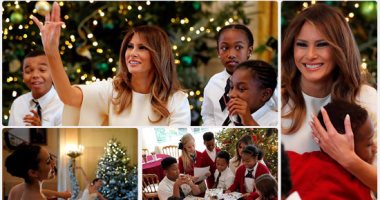 ميلانيا ترامب تستقبل أطفال مدارس الحرف اليدوية فى البيت الأبيض