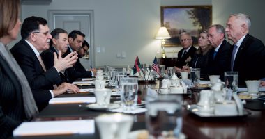 صور.. رئيس حكومة الوفاق الليبى يأمل فى تخفيف حظر السلاح عن جيش بلاده