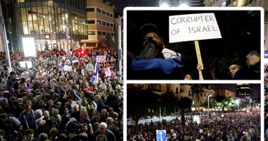 آلاف الإسرائيليين يتظاهرون ضد نتنياهو وفساده الحكومى فى تل أبيب