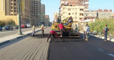 رصف طريق أبو عوالى دلهمو بمركز أشمون بالمنوفية بتكلفة 4 ملايين جنيه