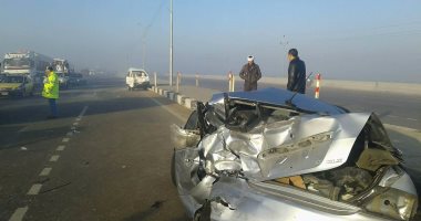 صور.. إصابة 26 فى حادث تصادم على الطريق الدولى بكفر الشيخ