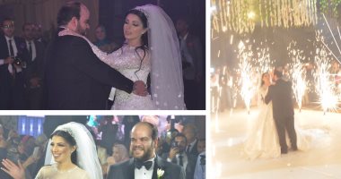 نجوم مسرح مصر وزوجاتهم فى حفل زفاف محمد عبد الرحمن