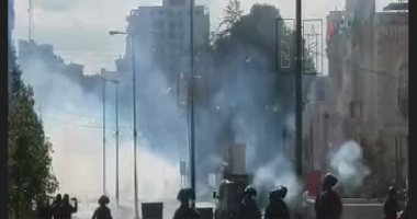 إصابة 14شخصا بالاختناق و2 بالرصاص فى صفوف المتظاهرين الفلسطينيين