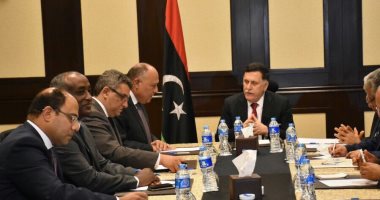 وزير الخارجية سامح شكرى يلتقى رئيس المجلس الرئاسى الليبى بالقاهرة